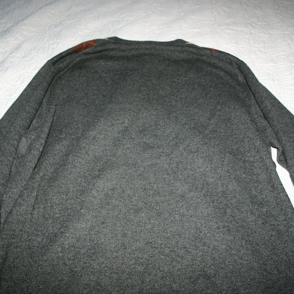 Jos. A Bank 80% Lambswool and 20% Nylon Partial Argyle Gray XL Sweater - Picture 4 of 4